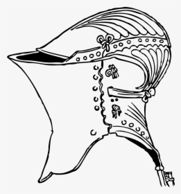 Helm Svg Clip Arts - Medieval Helmet Line Art, HD Png Download, Free Download