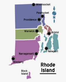 Map Of Rhode Island Regions - Regions Of Rhode Island, HD Png Download, Free Download