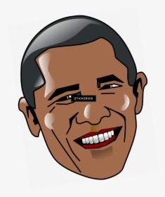 Transparent Obama Clipart - Obama Face Cartoon Png, Png Download, Free Download