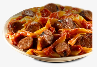 Sausage And Pasta Spaghetti - Food Meat Png, Transparent Png, Free Download