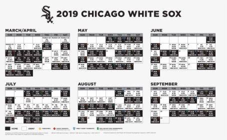White Sox 2019 Schedule, HD Png Download, Free Download
