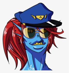 Undyne,undertale Dreemurr,chara,jojo Reference - Cartoon, HD Png Download, Free Download