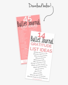 Download Bullet Journal Lists - Bullet Journal, HD Png Download, Free Download