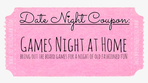 Cheap Date Night Ideas - Ticket Rosa Png, Transparent Png, Free Download