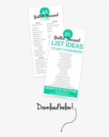 Bullet Journal Lift Mood List - Poster, HD Png Download, Free Download