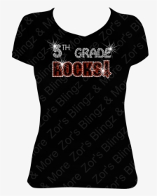 5th Grade Rocks Rhinestone T-shirt Design - Girl, HD Png Download, Free Download