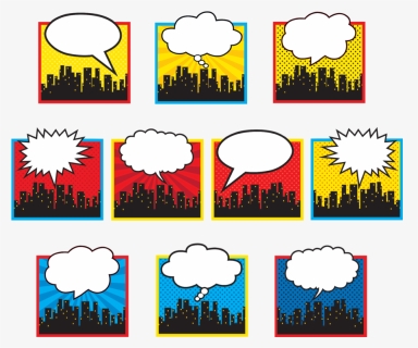 Superhero Cityscape Accents, HD Png Download, Free Download