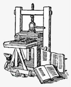 Transparent Printing Press Clipart - Printing Press Medieval Period, HD Png Download, Free Download