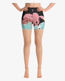 Black Flower 2 Flower 2 Btsco ,miami Vice White Flamingo - Leggings, HD Png Download, Free Download