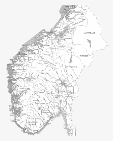 Kart Over Sør-noreg - Kart Over Vestlandet, HD Png Download, Free Download