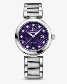 Omega De Vile Co-axial Stainless Steel & Diamonds Lady’s - Omega Ladymatic Diamant De Ville, HD Png Download, Free Download