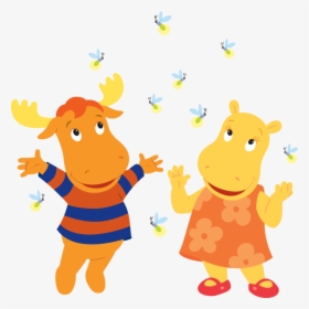 Tyrone And Tasha Playing With Fireflies - Backyardigans Tasha And Tyrone, HD Png Download, Free Download