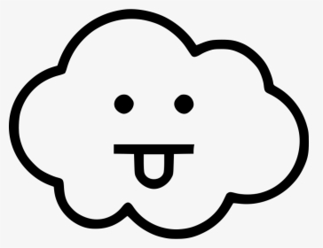 Cloud Silly Tounge - Cloud With A Face, HD Png Download, Free Download