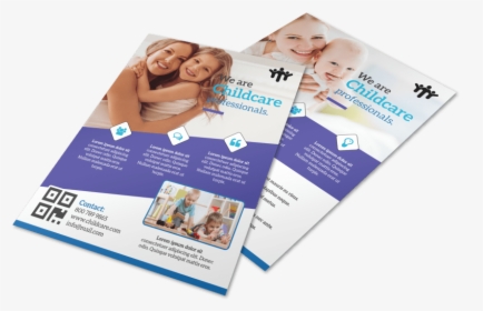 Childcare Babysitting Flyer Template Preview - Flyer, HD Png Download, Free Download