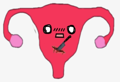 #uterus #kawaii #period #cramps #pain #ouch #knife - Sad Uterus, HD Png Download, Free Download