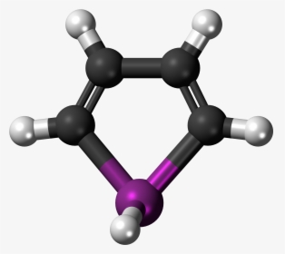 Ball And Stick Model Of The Bismole Molecule - Fluoranthene 3 D, HD Png Download, Free Download