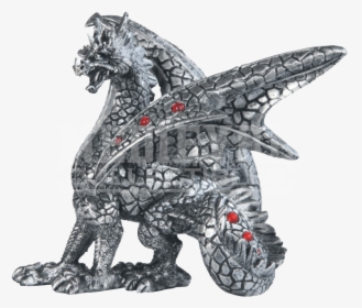 Small Silver Dragon Statue , Png Download - Dragon, Transparent Png, Free Download