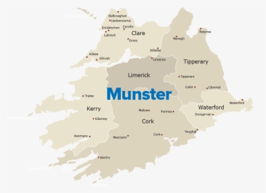 Munster Png - Map Of Ireland, Transparent Png, Free Download