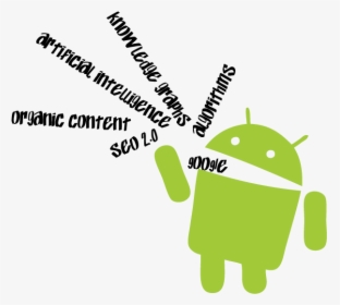 Seo 2 - - Android Eating Apple, HD Png Download, Free Download