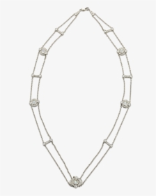 Moonstone And Diamond Double-strand Necklace By Tiffany - Necklace, HD Png Download, Free Download