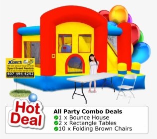 Bouncy House Chairs Tables Cards, HD Png Download, Free Download