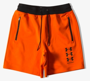 Palm Angels Shorts Shorts X Under Armour Orange Pmci002s19 - Board Short, HD Png Download, Free Download