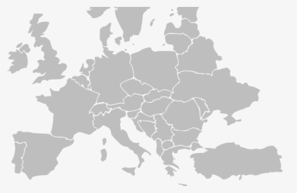 Blank Map Of Europe Png , Png Download - Western Europe Map Vector, Transparent Png, Free Download
