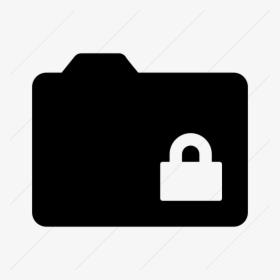 Black Folder Icon Lock, HD Png Download, Free Download