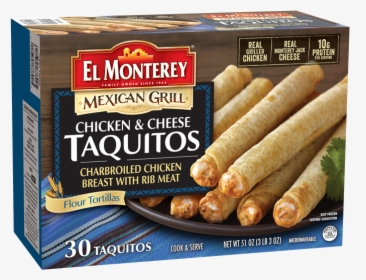 Frozen Chicken Taquitos With Cheese - El Monterey Taquitos, HD Png Download, Free Download