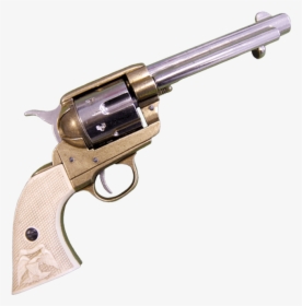 Nickel And Brass 1873 45 Caliber Western Revolver - Western Revolver, HD Png Download, Free Download
