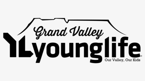 Younglife Grand Valley Logo With Grand Mesa Black - Calligraphy, HD Png Download, Free Download