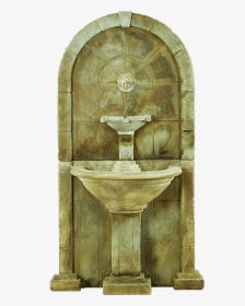 Amalfi Wall Cast Stone Outdoor Water Fountain For Spout - Fountain, HD Png Download, Free Download