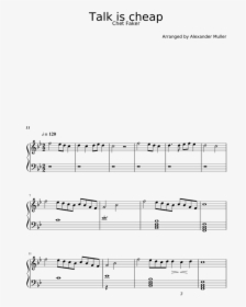Talk Is Cheap Partitura, HD Png Download, Free Download