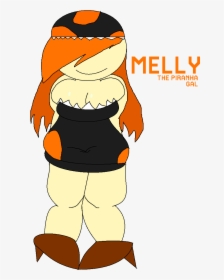 Melly The Piranha Gal - Cartoon, HD Png Download, Free Download