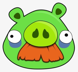 Angry Birds Pig Png Free Download - Angry Bird Cochon Moustache, Transparent Png, Free Download