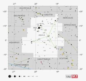 Aquila Constellation Star Chart, HD Png Download, Free Download