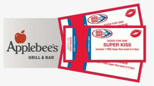 3 Super Kiss Car Washes And Free Dinner At Applebee"s - Applebees, HD Png Download, Free Download
