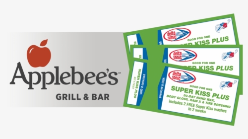 3 Super Kiss Plus Washes And Free Dinner At Applebees - Applebees, HD Png Download, Free Download