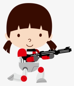 Clone Trooper Girl By On @ - Star Wars Clipart Stormtrooper, HD Png Download, Free Download