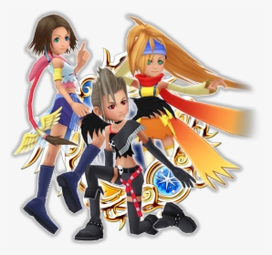 Yuna & Rikku & Paine - Yuna Kingdom Hearts, HD Png Download, Free Download