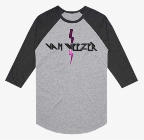 Van Weezer Baseball Tee - Raglan Hitam Abu Polos Png, Transparent Png, Free Download