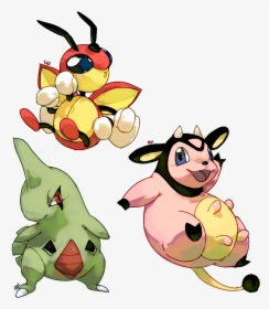 Download Larvitar Miltank And Ledian Png Image With - Cartoon, Transparent Png, Free Download