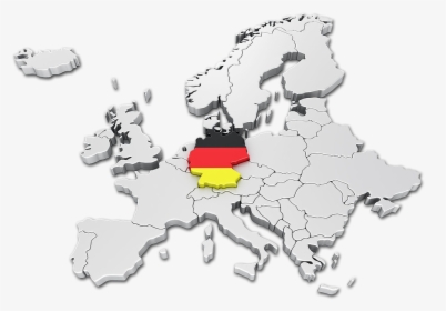 Germany Highlighted On A Map, HD Png Download, Free Download