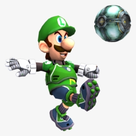 Mario Strikers Charged Luigi , Png Download - Luigi Super Mario Strikers, Transparent Png, Free Download