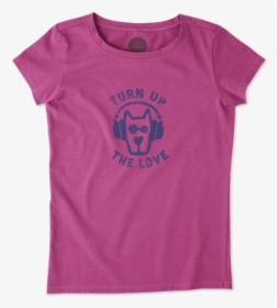 Girls Turn Up The Love Crusher Tee - Active Shirt, HD Png Download, Free Download