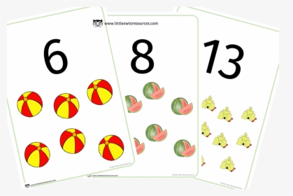 0-20 Summer Counting - 19 Printable Flashcard Numbers 1 20, HD Png Download, Free Download