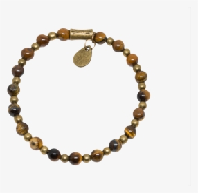 South African Tigers Eye And Ethiopian Brass With Hand-stamped - Pulseira Flores Semi Joia, HD Png Download, Free Download