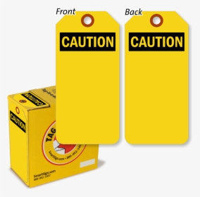 Caution Lockout Tag With Fiber Patch - Sign, HD Png Download, Free Download
