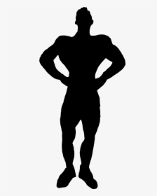 Muscle Man Silhouette - Man In A Suit Silhouette Png, Transparent Png, Free Download