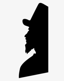 Nativity Silhouette Png -silhouette Of Man In Tophat - Man With Top Hat Silhouette, Transparent Png, Free Download